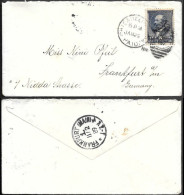 USA Philadelphia Cover Mailed To Germany 1889. 5c Stamp President Garfield - Brieven En Documenten