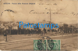 229758 ITALY NAPOLI CAMPANIA SQUARE OF STATION TRAIN BRIGNOLE SPOTTED CIRCULATED TO ARGENTINA POSTAL POSTCARD - Autres & Non Classés