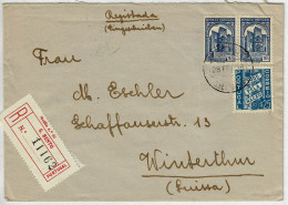 Portugal 1936, Brief Registrada / Einschreiben São Bento Porto - Winterthur (Schweiz) - Briefe U. Dokumente