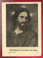 Image Pieuse Double Honremos Al Corazon De Jesus - Granada Espagne Espagnol - Images Religieuses