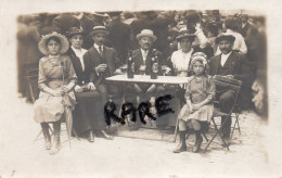 CARTE PHOTO,44,LOIRE ATLANTIQUE,PREFAILLES,1907,JOUR DE LA CAVALCADE,FETE,RARE,PAUSE DETENTE - Préfailles