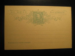 10 Reis Bilhete Postal Stationery Card Slight Faults  Moçambique MOZAMBIQUE Portugal Colonies - Mozambique