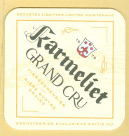 1 S/b Bière Karmeliet Grand Cru (R/V) - Bierdeckel