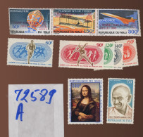 Mali De 1969. Avions  **  - Y&T  A.73/77. A.78/80. A82. A83 **.sports Joconde Espace GANDHI **.    Cote 30,- € - Mali (1959-...)