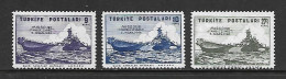 TURQUIE 1946 VISITE DE LA FLOTTE AMERICAINE-BATEAUX  YVERT N°1037/1039 NEUF MNH** - Ships