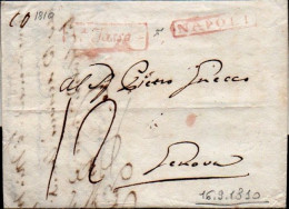 D6 - LETTERA PREFILATELICA DA NAPOLI A GENOVA 1810 - 1. ...-1850 Prephilately