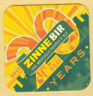 1 S/b Bière ZinneBir 20 Years (R/V) - Beer Mats