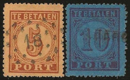 Nederland      .  NVPH   .   P  1/2      .    1870    .  O      .     Cancelled - Strafportzegels
