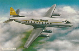 Postcard - Fly Channel Airways - Golden Viscount 707 - Very Good - Unclassified