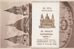 Postcard - Six Sepia Postcards - St. Paul's Cathedral Series B  - Very Good - Unclassified