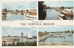 Postcard - The Norfolk Broads - Four Views  - The Year 1963 Is Written In Biro Top Left Corner - Never  Posted  - VG - Non Classés