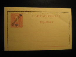 25 Reis Republica Overprinted Cartao Postal Stationery Card Moçambique MOZAMBIQUE Portugal Colonies - Mozambique