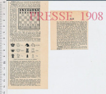Doc 1908 Définition Du Jeu D'échecs  231ZA5 - Unclassified