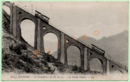 141. LOURDES - LE FUNICULAIRE DU PIC DU JER - LE GRAND VIADUC - LL. (65) - Lourdes