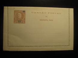 50 + 50 Reis Resposta Paga Cartao Postal Stationery Card Moçambique MOZAMBIQUE Portugal Colonies - Mozambique