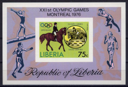 Olympia 1976:  Liberia  Bl ** - Sommer 1976: Montreal