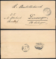 Germany Oberndorf Rottweil Folded Letter Cover Mailed To Dürrwangen 1873 - Brieven En Documenten