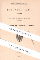 Original Patent - Charles Ambrose Mc Evoy , London , England , 1879 , Torpedoapparat | Torpedo , Torpedos , Schiff !!! - Historische Dokumente