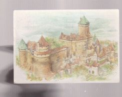 Le Château Du Haut Koenigsbourg - Aquarelle De B.Voz - Castillos