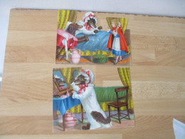 LE PETIT CHAPERON ROUGE LOT DE 2 DECOUPI LOUP - Sonstige & Ohne Zuordnung