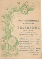 Aurillac Société Philharmonique Programme Du 20 Juin 1911 Promenade Du Gravier - Aurillac