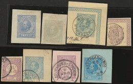 Nederland      .  NVPH   .   8 Fragments From Postcards     .   O  En (*)     .     Cancelled And Mint - Usati