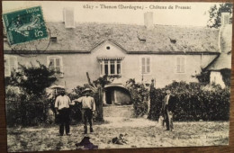 Cpa 24, THENON, Dordogne, Château De Pressac, Animée, écrite En 1910 - Sonstige & Ohne Zuordnung