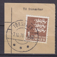 Vorläufer Faroe Islands Denmark Used Abroad DELUXE Brotype THORSHAVN 1970 Clip Lion Arms Stamp - Isole Faroer