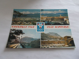 GRENOBLE 1968 VILLE OLYMPIQUE ( 38 Isere ) MULTIVUES 4 BELLES VUES COLORISER - Grenoble