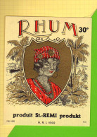 Etiquette De Rhum  Produit Saint REMI ( Cote 91S 454 - Rhum