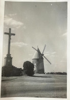 Photo  Ancienne Moulin Windmill  Mont Des Alouettes Vendée 13 X 9 Cm - Lieux