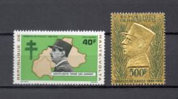 HAUTE VOLTA  PA  N° 95 + 96    NEUFS SANS CHARNIERE  COTE  18.00€    GENERAL DE GAULLE TIMBRE OR - Upper Volta (1958-1984)