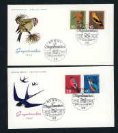 Bund Michel Nummer 401 - 404 FDC Vögel - 1961-1970