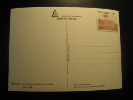 MAPUTO City Hall 1982 Bilhete Postal Stationery Card Moçambique MOZAMBIQUE Portugal Colonies - Mozambique