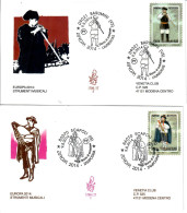 ITALIA 2014 FDC VENETIA  EUROPA STRUMENTI MUSICALI 2 BUSTE - FDC