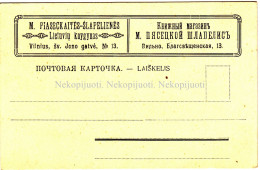 M. Šlapelienės Reklaminis Atvirlaiškis, Apie 1910 M. Atvirukas - Lithuania