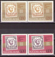 Yugoslavia 1974 - 100 Years Of First Stamp Of Montenegro - Mi 1549-1550 - MNH**VF - Unused Stamps