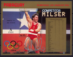 Olympia1984: Paraguay  Bl ** - "A" ; M. Autogramm - Ete 1984: Los Angeles
