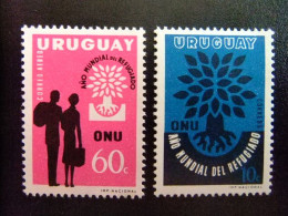 L 59 URUGUAY 1960 / AÑO DEL REFUGIADO - WORLD REFUGEE YEAR / YVERT 678 + PA 206 MNH - Flüchtlinge