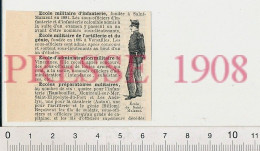 Doc 1908 Ecole Militaire D'Infanterie à Saint-Maixent Uniforme Soldat 231ZA5 - Non Classés