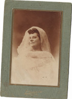 Grande Photo D'une Femme (actrice ?) Avec Un Voile, Vers 1910 - Oud (voor 1900)