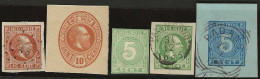 Nederland      .  NVPH   .   5 Fragments From Postcards     .   O  En (*)     .     Cancelled And Mint - Netherlands Indies