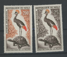 Mali De 1963 **  - Y&T  A.18-20 **.    Cote 10,00 €. Oiseau échassier. Tortue - Mali (1959-...)