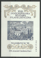 Poland 1999 Mi Block 136B Fi Block 166A MNH  (ZE4 PLDbl136B) - Castles