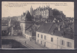 CPA Loches Dpt  37  La Porte Des Cordeliers Et Vue Générale Du Château Réf 458 - Loches