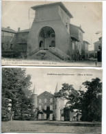 LOT 2 CPA Ecrite 1913 * CHÂTILLON Sur CHALARONNE Hôtel De Ville & Château De Bissieux - Châtillon-sur-Chalaronne