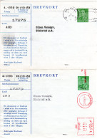 Norwegen 1959/62, 2 Von Arendal N. Blakstad Gebr. Stromregning Privat Ganzsachen - Covers & Documents