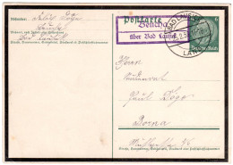 DR 1935, Landpost Stpl. BEUCHA über Bad Lausick Auf 6 Pf. Ganzsache. - Covers & Documents