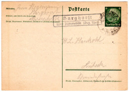 DR 1944, Landpost Stpl. BARGHORST über Ahrensbök (bez. Kiel) Auf 6 Pf. Ganzsache - Lettres & Documents