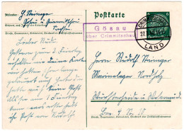 DR 1940, Landpost Stpl. GÖSAU über Crimmitschau Auf 6 Pf. Ganzsache - Covers & Documents